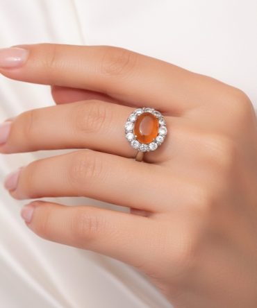 خاتم عقيق نسائي