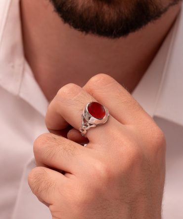 خاتم عقيق رجالي