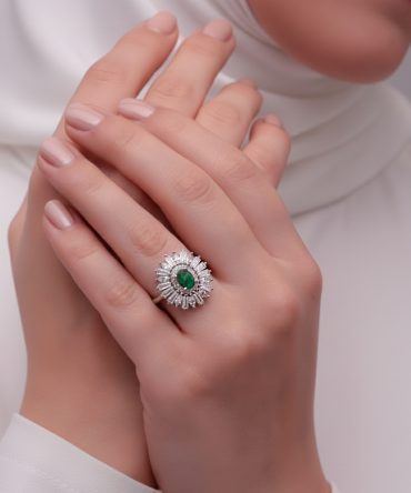 خاتم حجر الجاد نسائي